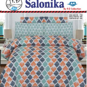 Salonika Cotton High Quality Bed Sheet Set (A.D Collection D1742)