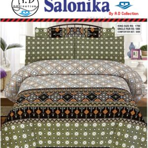 Salonika Cotton High Quality Bed Sheet Set (A.D Collection D1743)