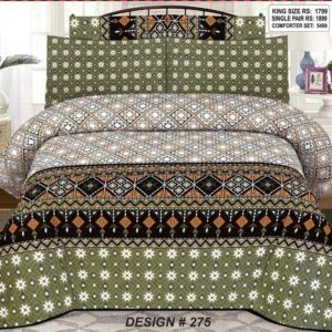 Salonika Cotton High Quality Bed Sheet Set (A.D Collection D1743)