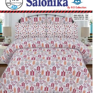 Salonika Cotton High Quality Bed Sheet Set (A.D Collection D1744)