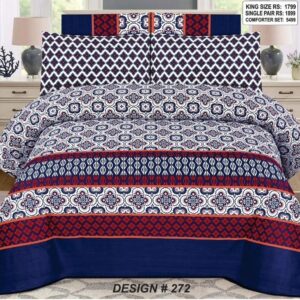 Salonika Cotton High Quality Bed Sheet Set (A.D Collection D1746)