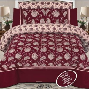 Salonika Cotton High Quality Bed Sheet Set (A.D Collection D1747)