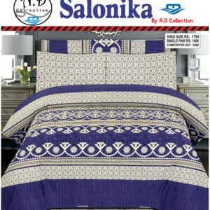 Salonika Cotton High Quality Bed Sheet Set (A.D Collection D1748)